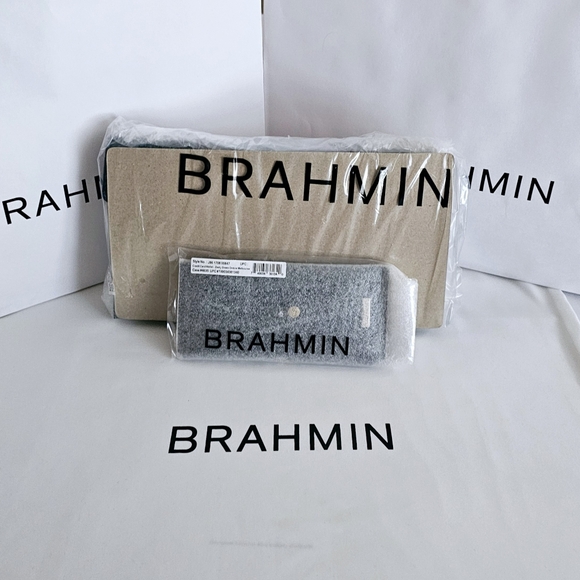 NWT Brahmin ZESTY GREEN Kaia Clutch w/Credit Card Wallet - Picture 16 of 16